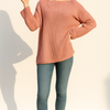 Wide Sleeve Ribbed Knit Sweater