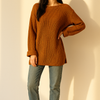 Wide Sleeve Ribbed Knit Sweater
