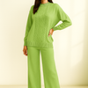 Two-Piece Mixed Cotton Knit Set
