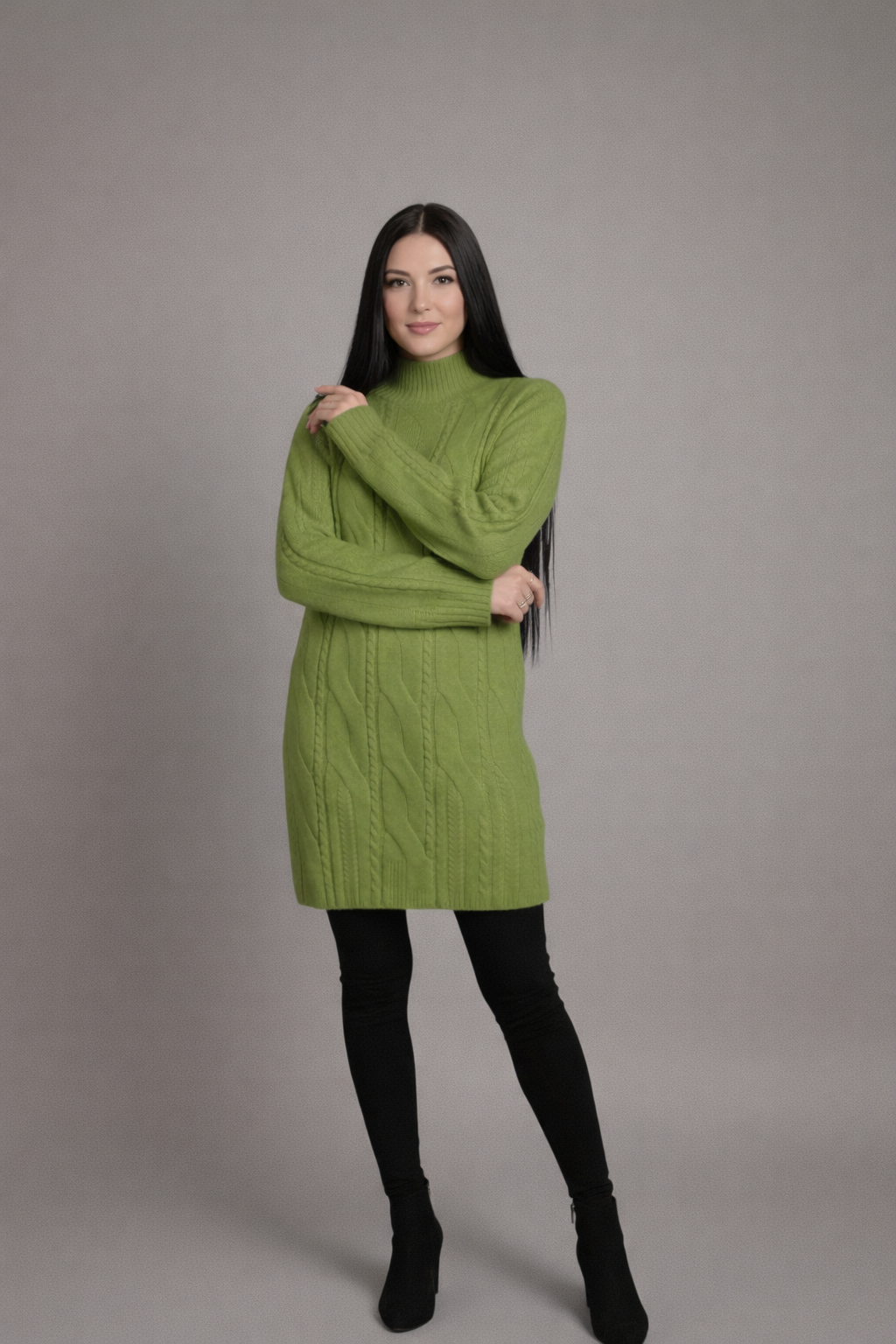 Cable Knit Turtleneck Sweater