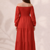 Plain Long Sleeves Rayon Dress
