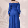 Plain Long Sleeves Rayon Dress