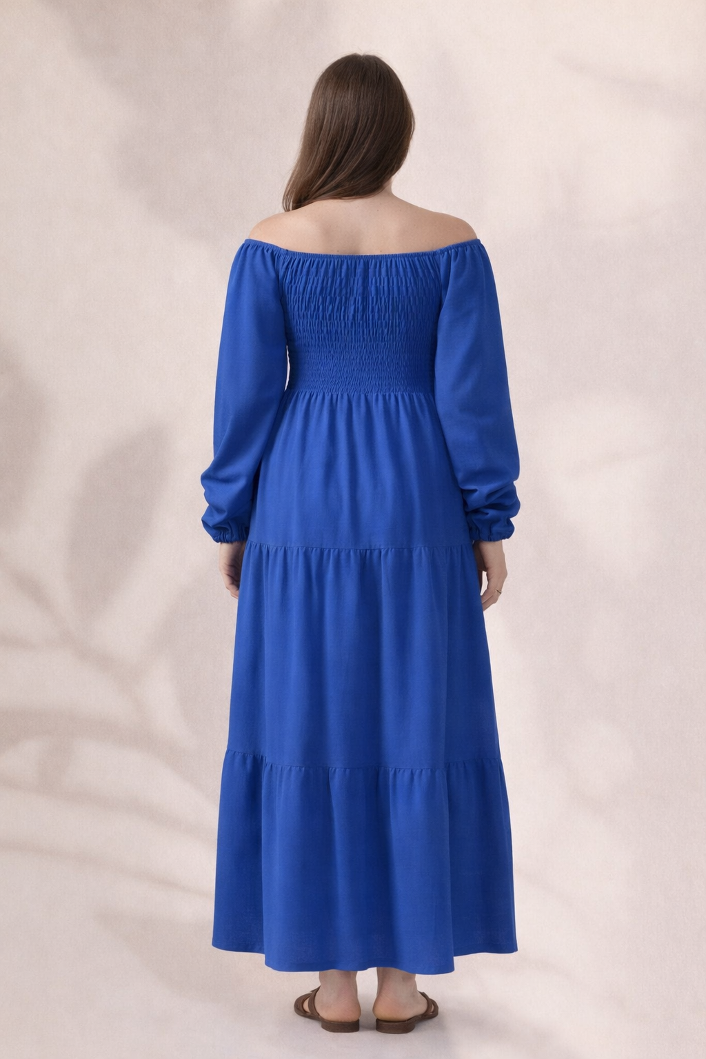 Plain Long Sleeves Rayon Dress