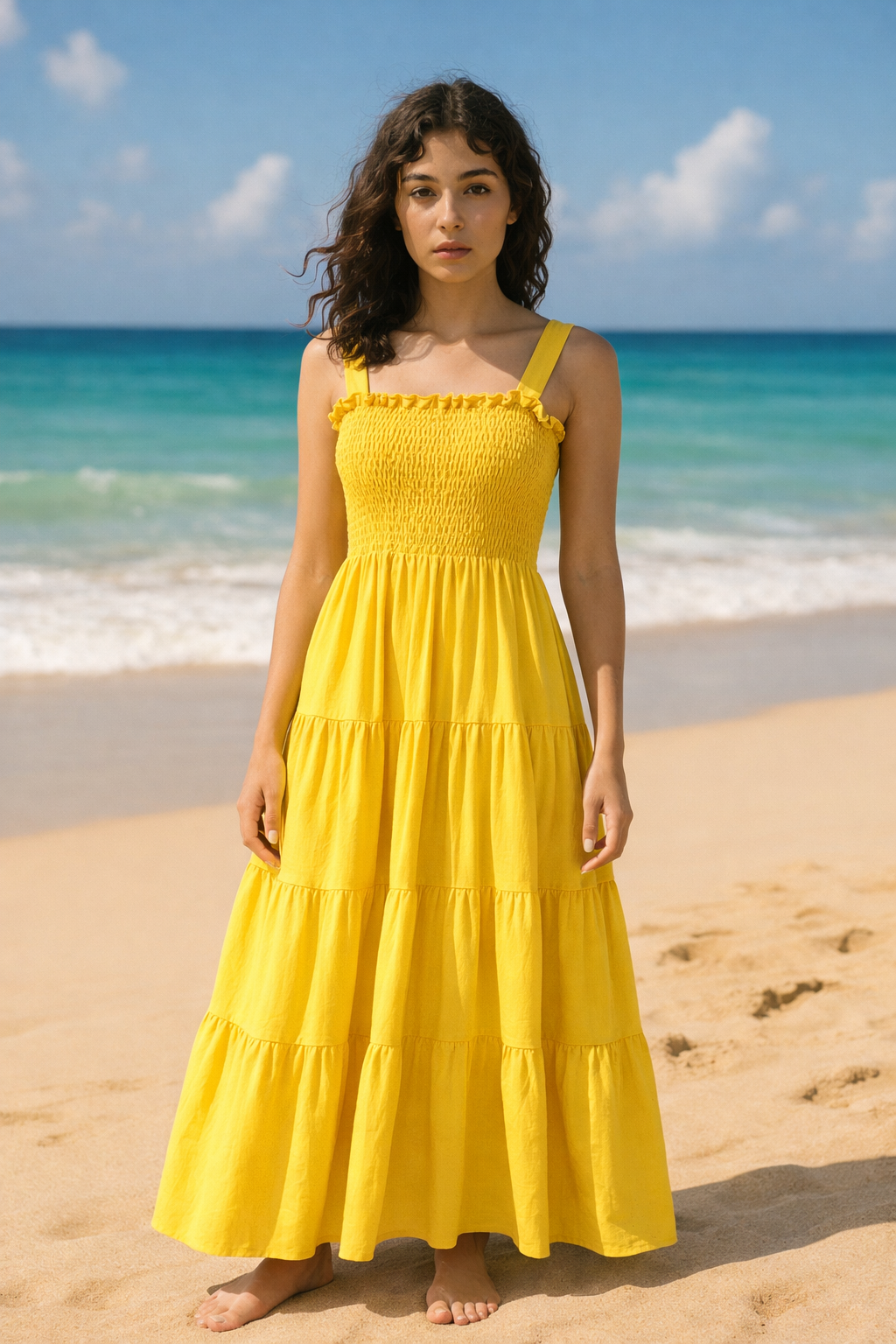 Plain Rayon Sleeveless Maxi Dress