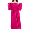 Plain Long Sleeves Rayon Dress