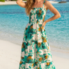 Basic Wear Club | Flory Rayon Cotton Sleeveless Maxi Dress | Summer Dress for Women