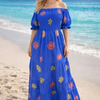 Basic Wear Club | Cotton Embroidered Maxi Dress | Summer Beach Dress for Women