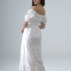 Light Embroidered Cotton Short Sleeves Dress