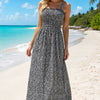 Basic Wear Club | Floral Rayon Cotton Sleeveless Maxi Dress | Summer Beach Dress for Women
