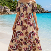 Basic Wear Club | Flory Rayon Cotton Short Sleeves Maxi Dress | Summer Dress for Women