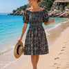 Basic Wear Club | Basic Floral Short Sleeves Mini Dress | Summer Dress for Women
