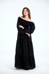 Plain Long Sleeves Rayon Dress