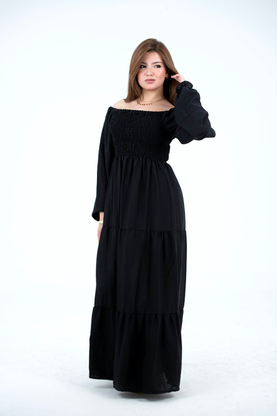 Long Sleeves Rayon Dress