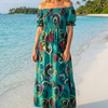 Basic Wear Club | Flory Rayon Cotton Short Sleeves Maxi Dress | Summer Dress for Women