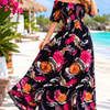 Flory Rayon Cotton camouflage Short Sleeves Dress