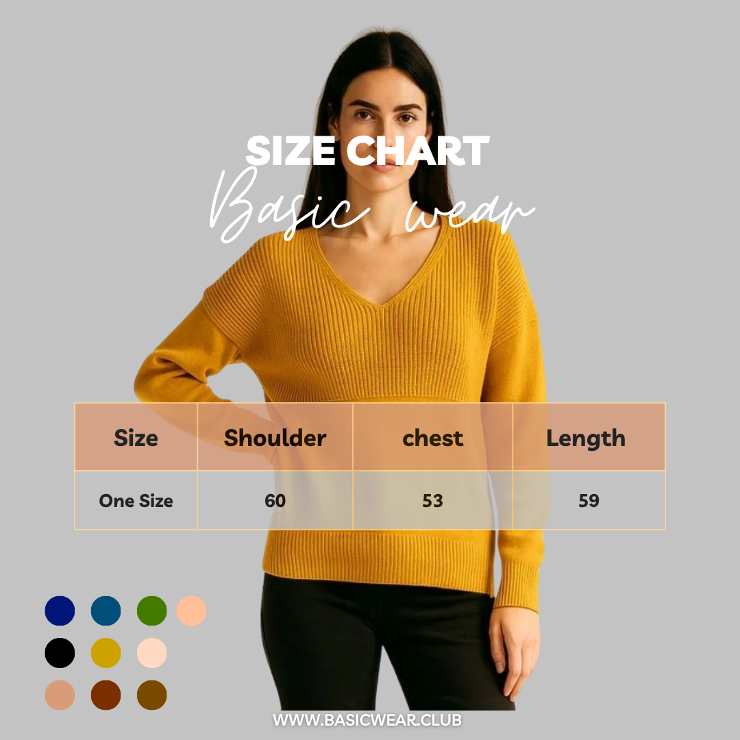 Classic V-Neck Knit Sweater