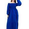 Plain Long Sleeves Rayon Dress