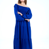 Plain Long Sleeves Rayon Dress