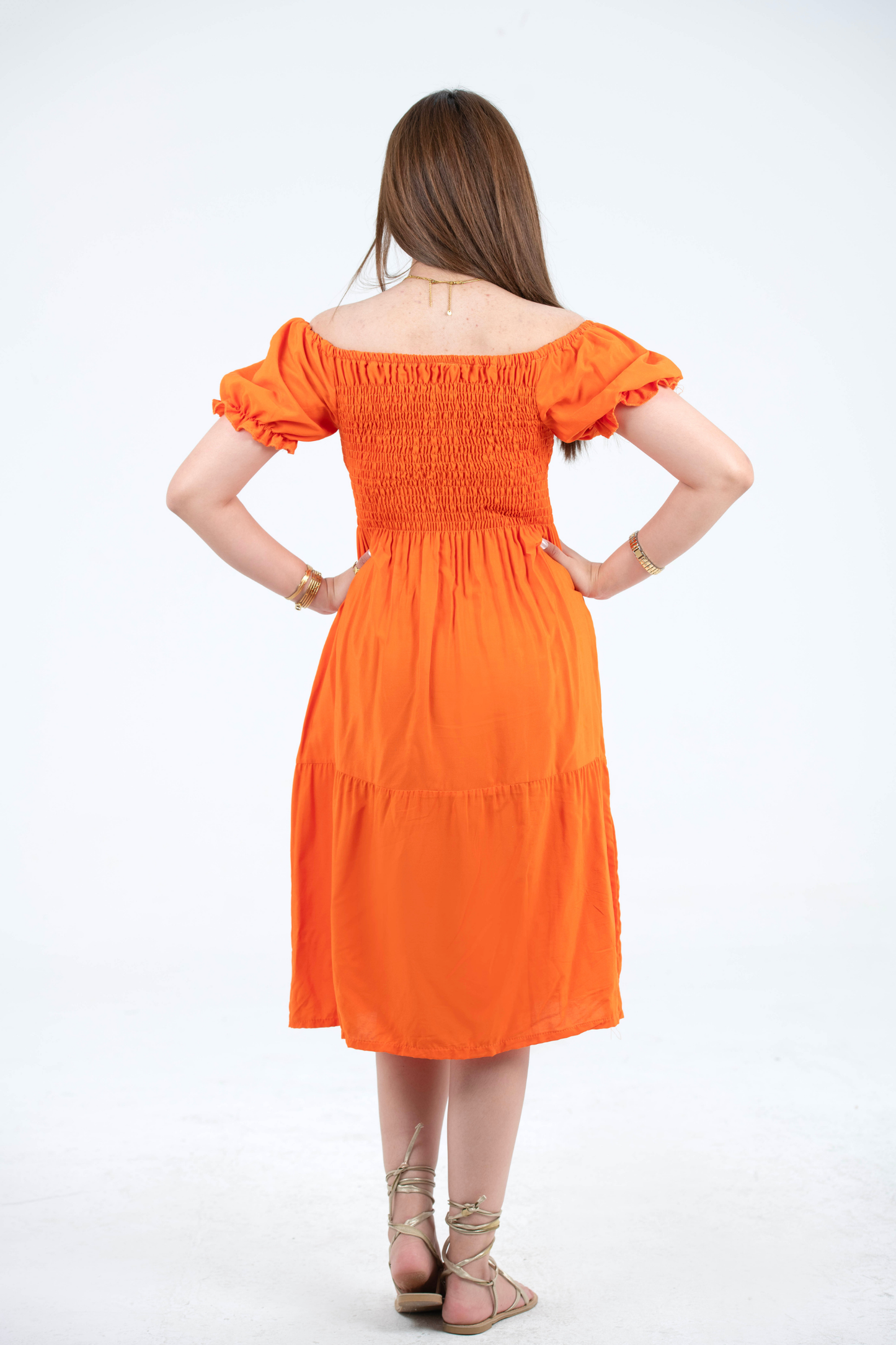 Rayon Short Sleeves Mini Dress