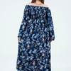 Floral Long Sleeves Rayon Dress