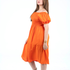 Rayon Short Sleeves Mini Dress