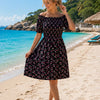 Basic Wear Club | Basic Floral Short Sleeves Mini Dress | Summer Dress for Women
