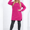 Women’s Knit Sweater Dress – Mock Neck, Long Sleeve, Front Pocket