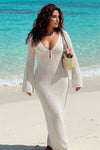 Basic Wear Club | Coastal Crochet Beach Cover-Up Maxi Dress | Elegant Swim Cover-Up for Women in Egypt