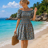 Basic Wear Club | Basic Floral Short Sleeves Mini Dress | Summer Dress for Women