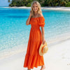 Basic Wear Club | Embroidered Cotton Maxi Dress | Summer Dress for Women