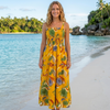Basic Wear Club | Flory Rayon Cotton Sleeveless Maxi Dress | Summer Dress for Women