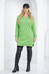 Women’s Knit Sweater Dress – Mock Neck, Long Sleeve, Front Pocket