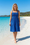 Basic Wear Club | Embroidered Cotton Sleeveless Mini Dress | Summer Beach Dress for Women