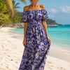 Basic Wear Club | Flory Rayon Short Sleeves Maxi Dress | Summer Dress for Women