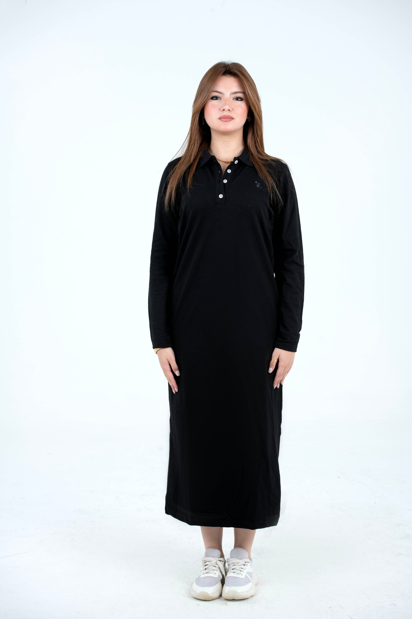 Cotton Polo Long Sleeves Dress