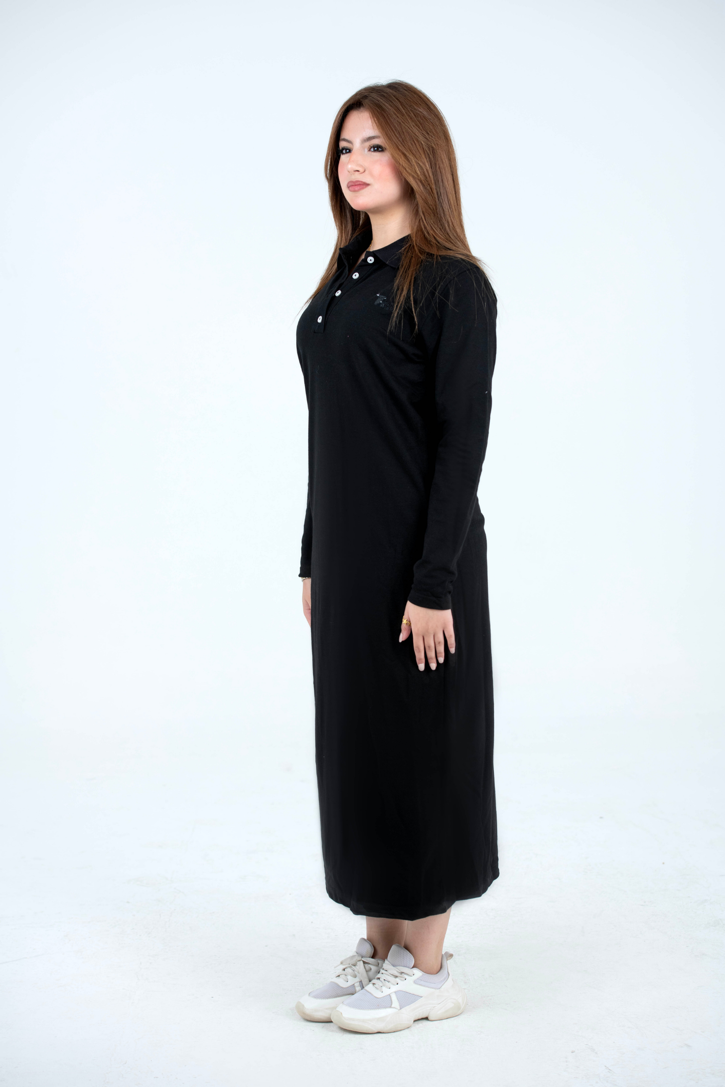 Cotton Polo Long Sleeves Dress