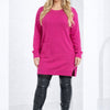 Women’s Knit Sweater Dress – Mock Neck, Long Sleeve, Front Pocket