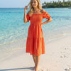 Basic Wear Club | Embroidered Cotton Mini Dress | Summer Beach Dress for Women