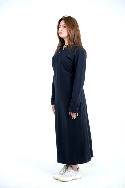 Cotton Polo Long Sleeves Dress