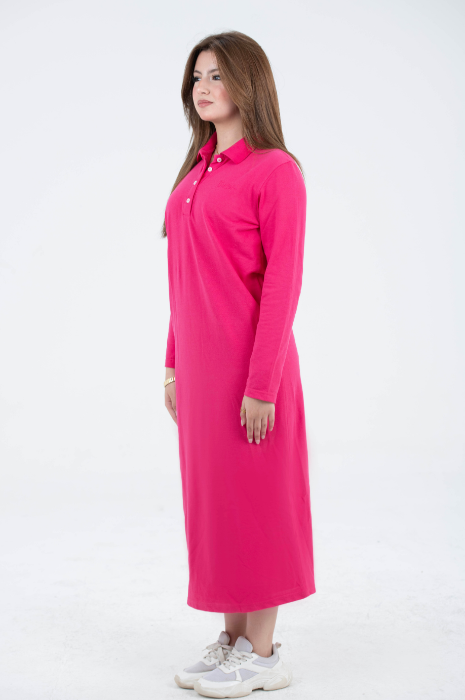 Cotton Polo Long Sleeves Dress