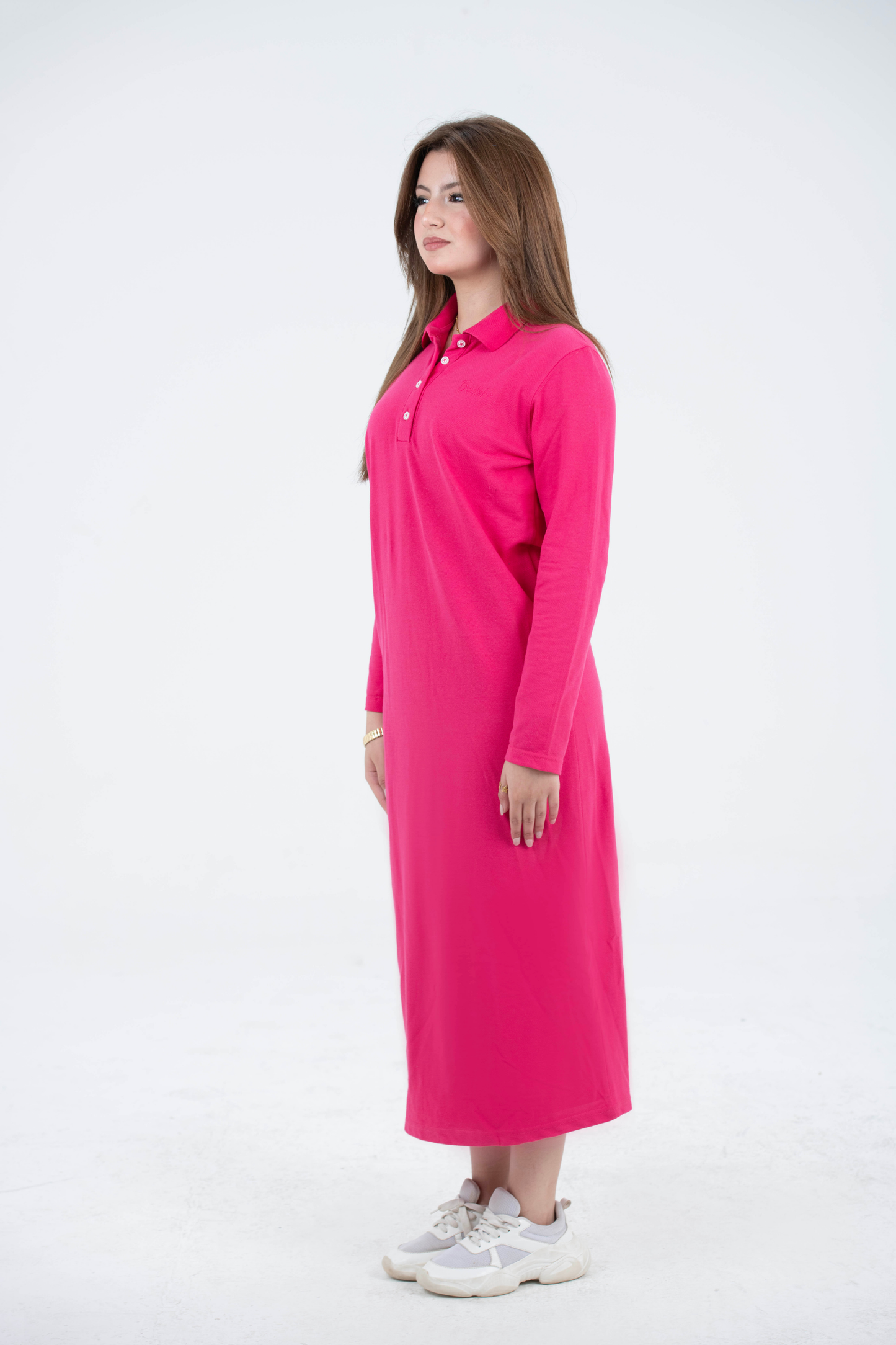 Cotton Polo Long Sleeves Dress