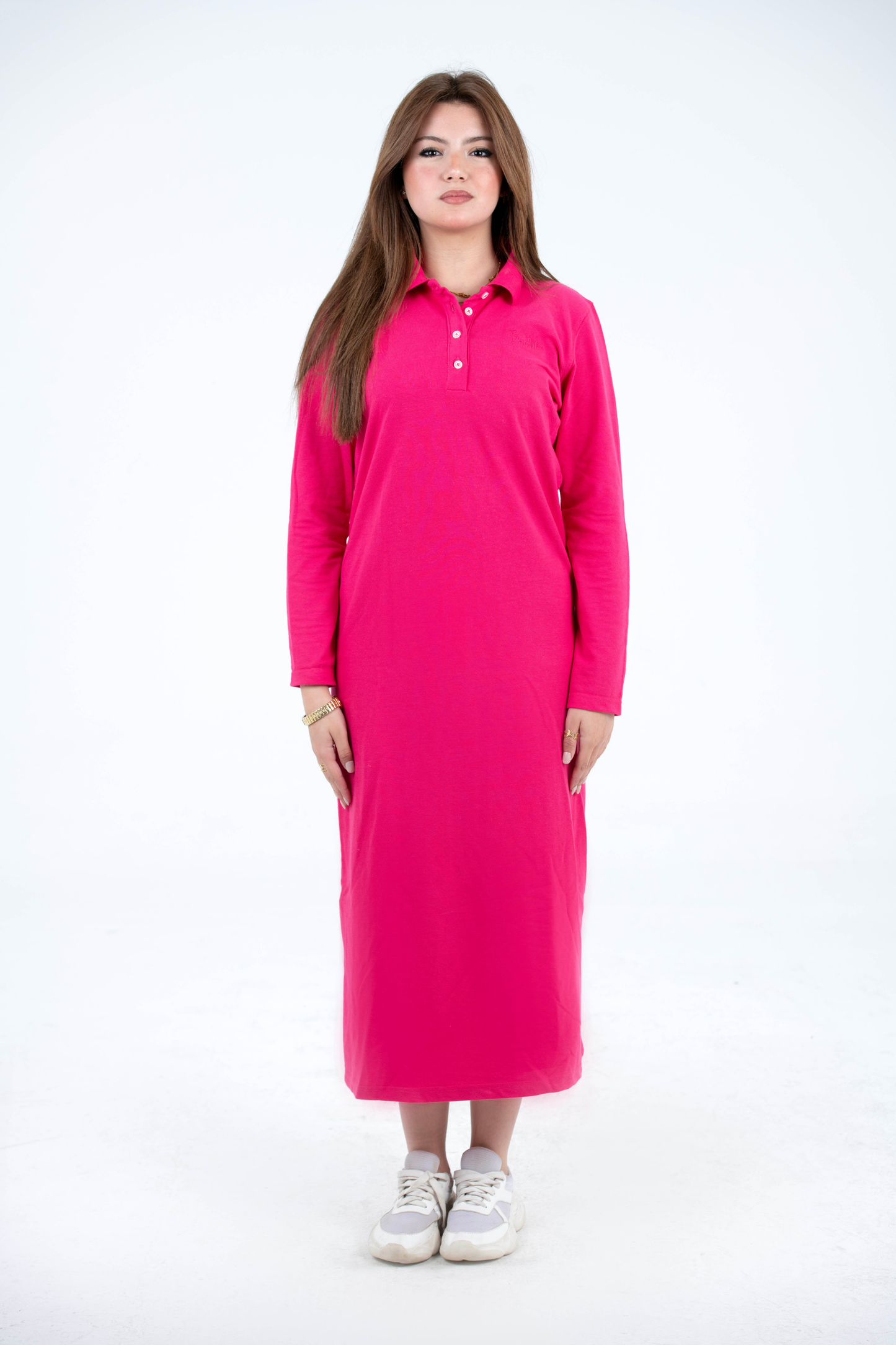 Cotton Polo Long Sleeves Dress