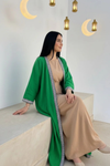 Basic Wear Club | Geometric Trim Open Kaftan | Cardigan