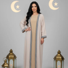 Basic Wear Club | Geometric Trim Open Kaftan | Cardigan