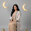 Basic Wear Club | Geometric Trim Open Kaftan | Cardigan