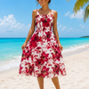 Basic Wear Club | Mini Flory Sleeveless Rayon Cotton Dress