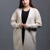 beige Open Knit Cardigan