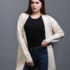 beige Open Knit Cardigan