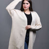 beige Open Knit Cardigan