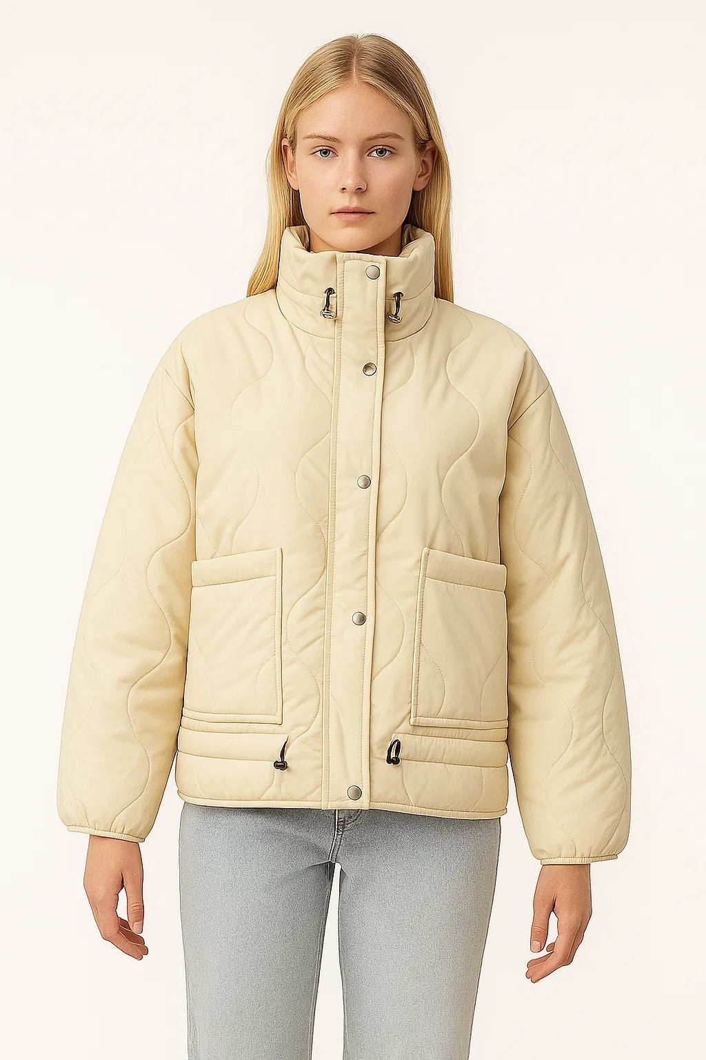 Beige Puffer Jacket